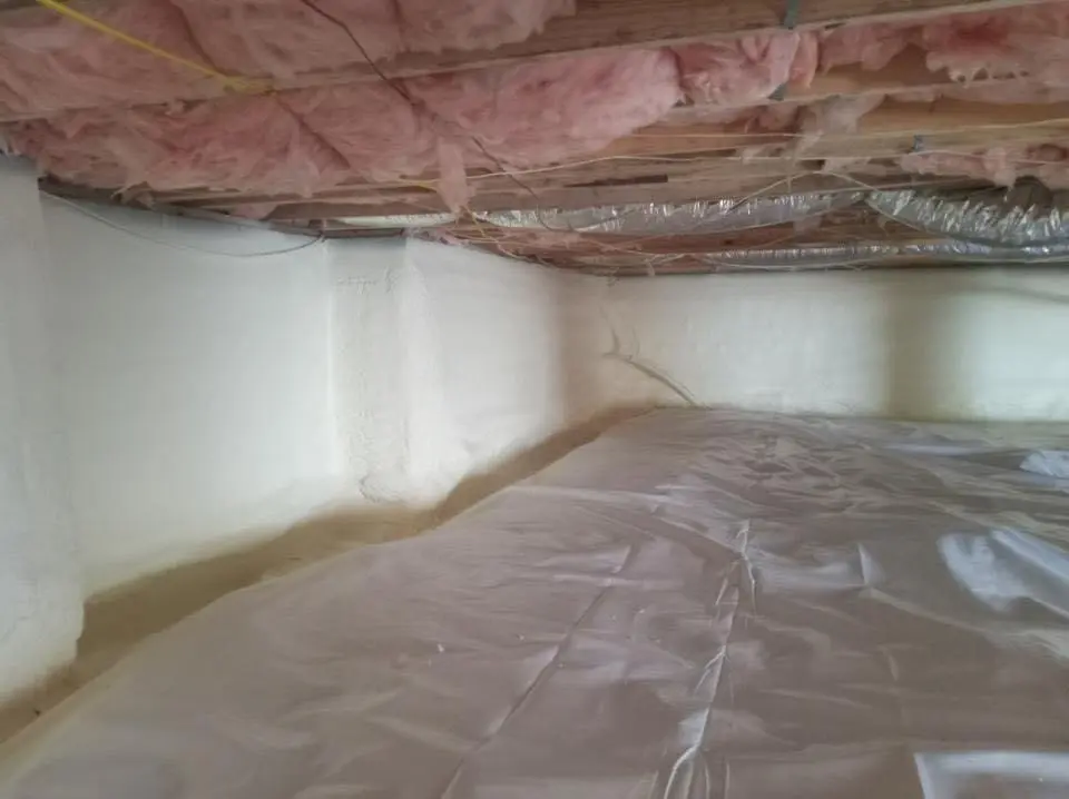 Crawl space encapsulation with closed-cell spray foam for Flat Roof Repair in Pinole